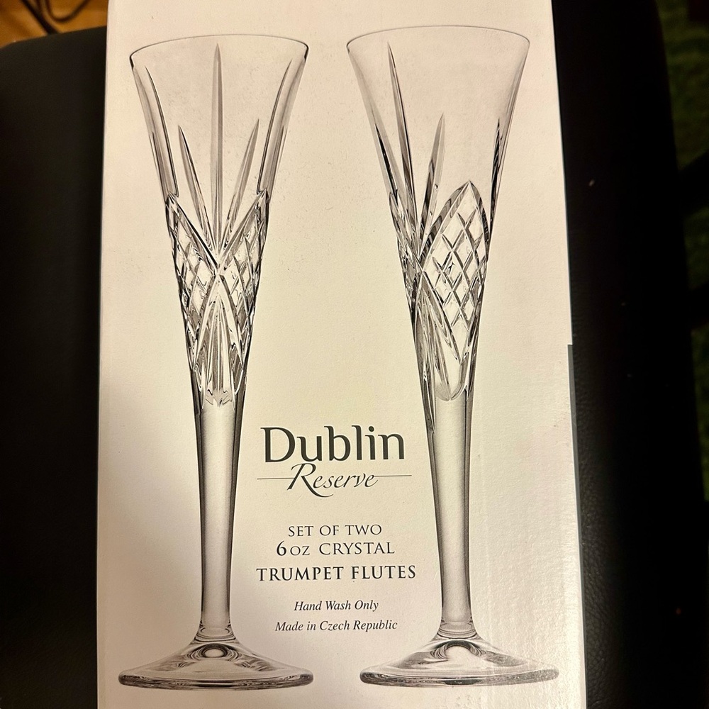 Crystal Trumpet Flutes (set of two)